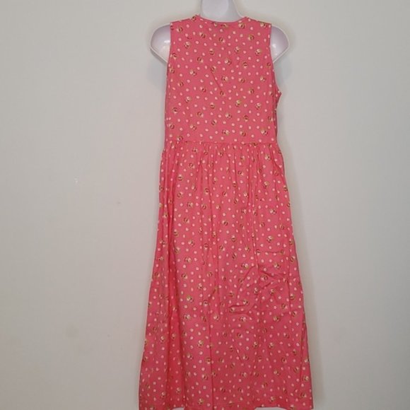 LANDS' END Pink Floral Cottagecore Dress - Picture 6 of 8